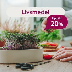 Livsmedel – upp till 20 %